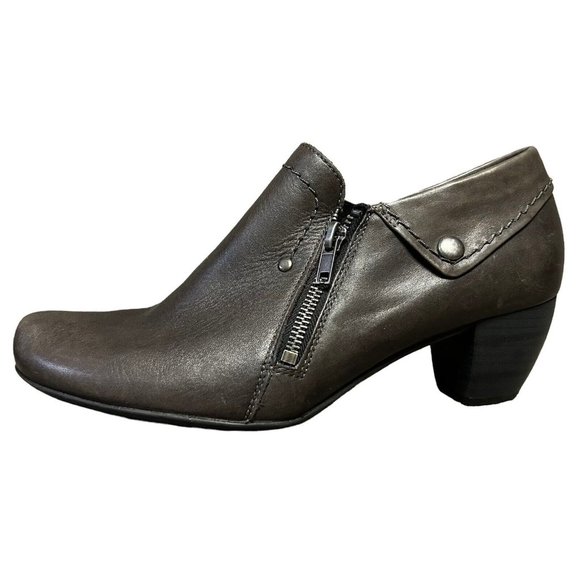 Remonte Dorndorf Brown Leather Side Zip Bootie Boot Shoes Womens 40 US 9-9.5 - Picture 3 of 16